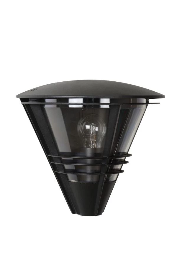 Lucide LIVIA - Wall light Indoor/Outdoor - 1xE27 - IP44 - Black - off